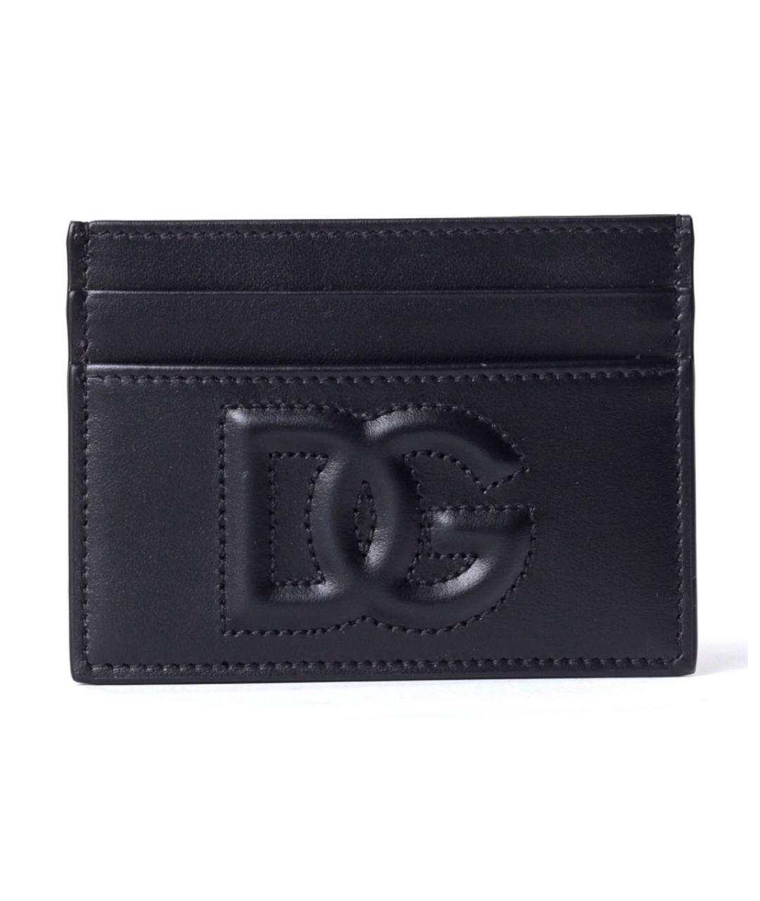 DOLCE&GABBANA Черный кожаный кардхолдер, фото 1