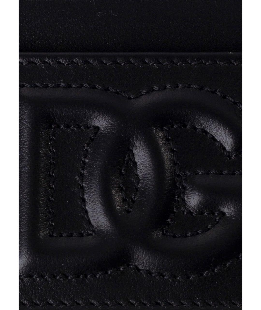 DOLCE&GABBANA Черный кожаный кардхолдер, фото 3