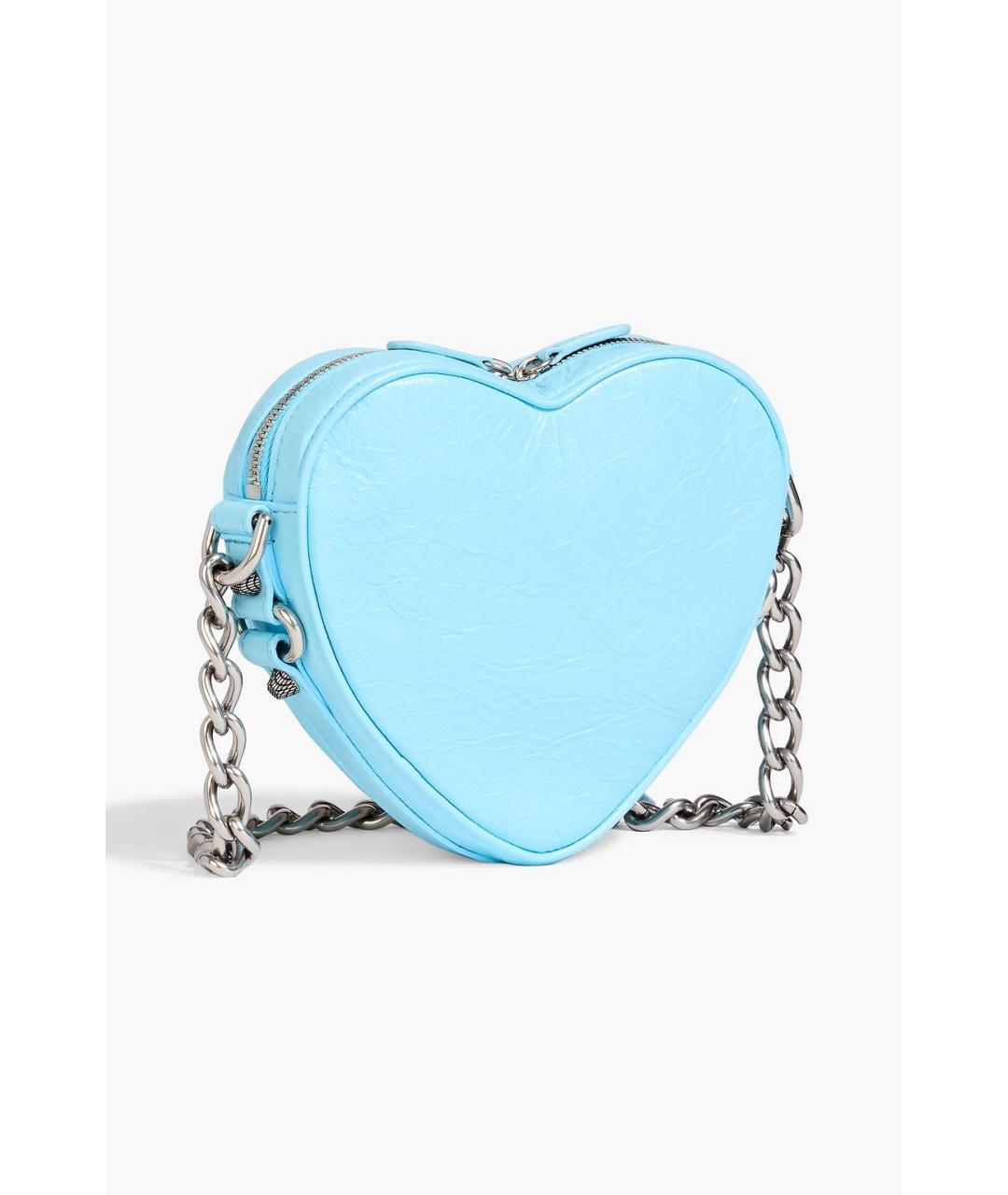 BALENCIAGA Голубая кожаная сумка через плечо, фото 4