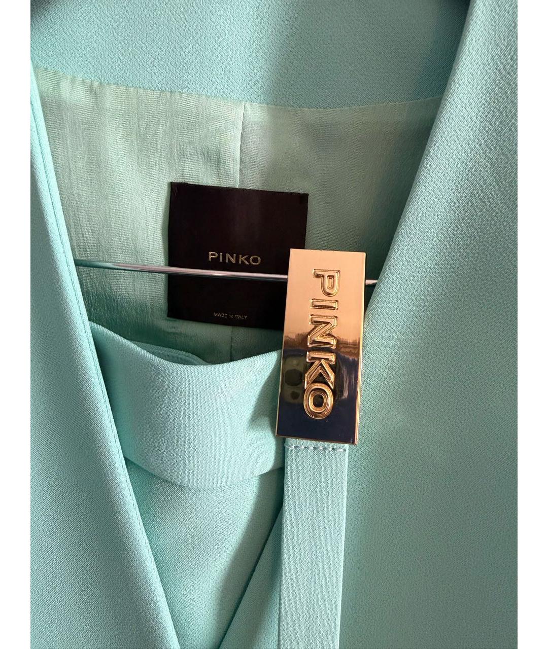 PINKO Бирюзовый ацетатный костюм с юбками, фото 8