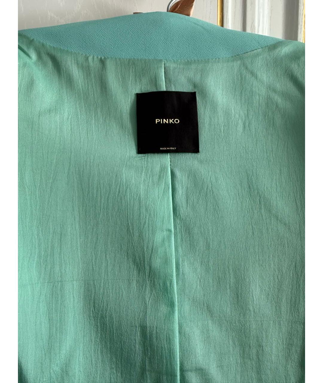 PINKO Бирюзовый ацетатный костюм с юбками, фото 3