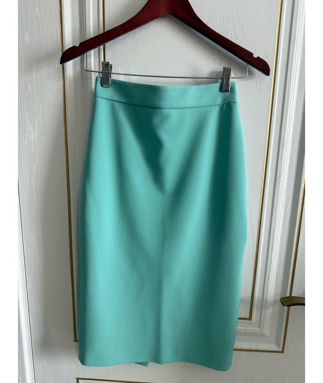 PINKO Бирюзовый ацетатный костюм с юбками, фото 2