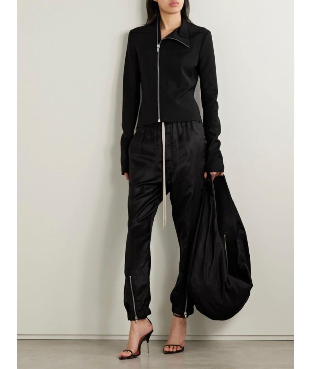 RICK OWENS Черные прямые брюки, фото 2