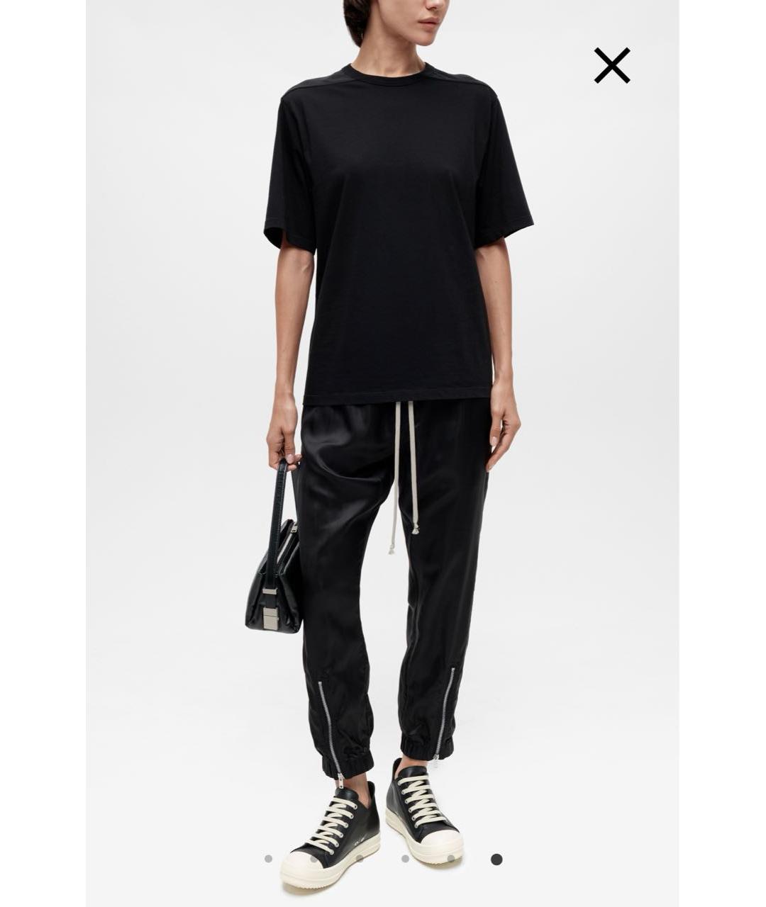 RICK OWENS Черные прямые брюки, фото 4