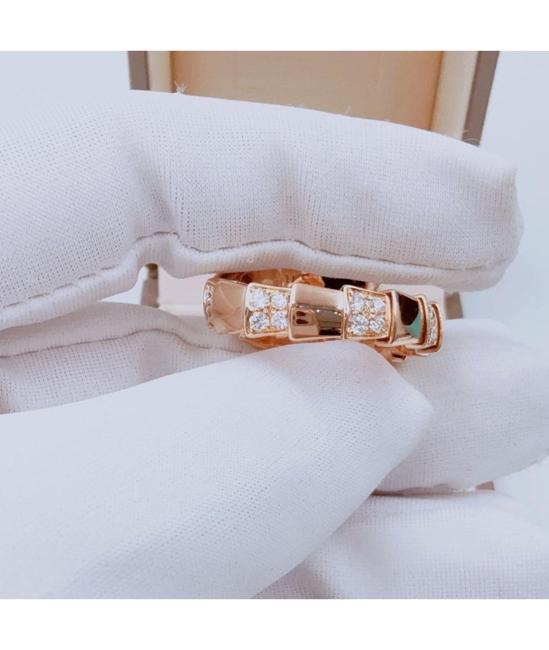 BVLGARI Черное кольцо из розового золота, фото 6