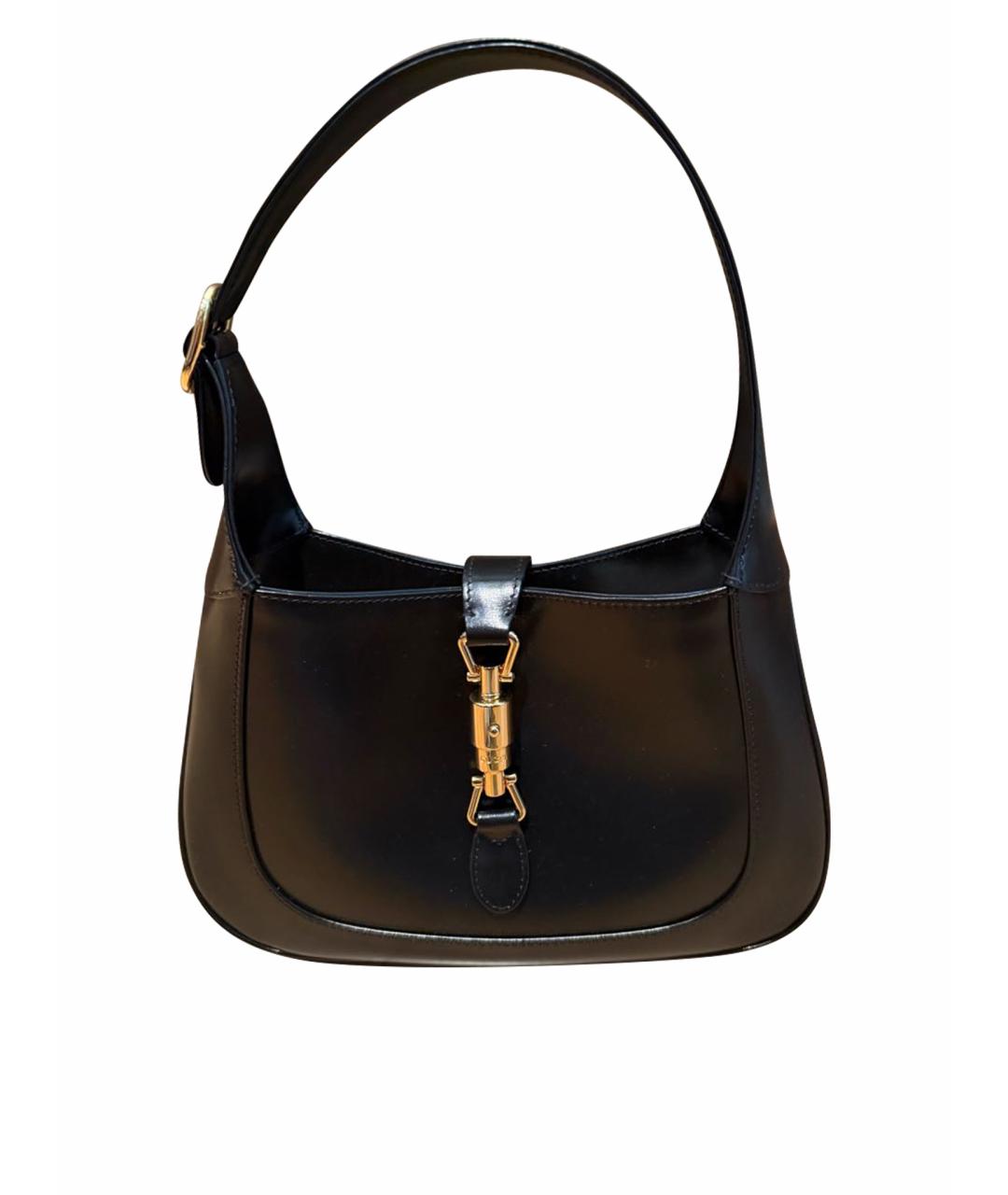 GUCCI Черная сумка через плечо из лакированной кожи, фото 1