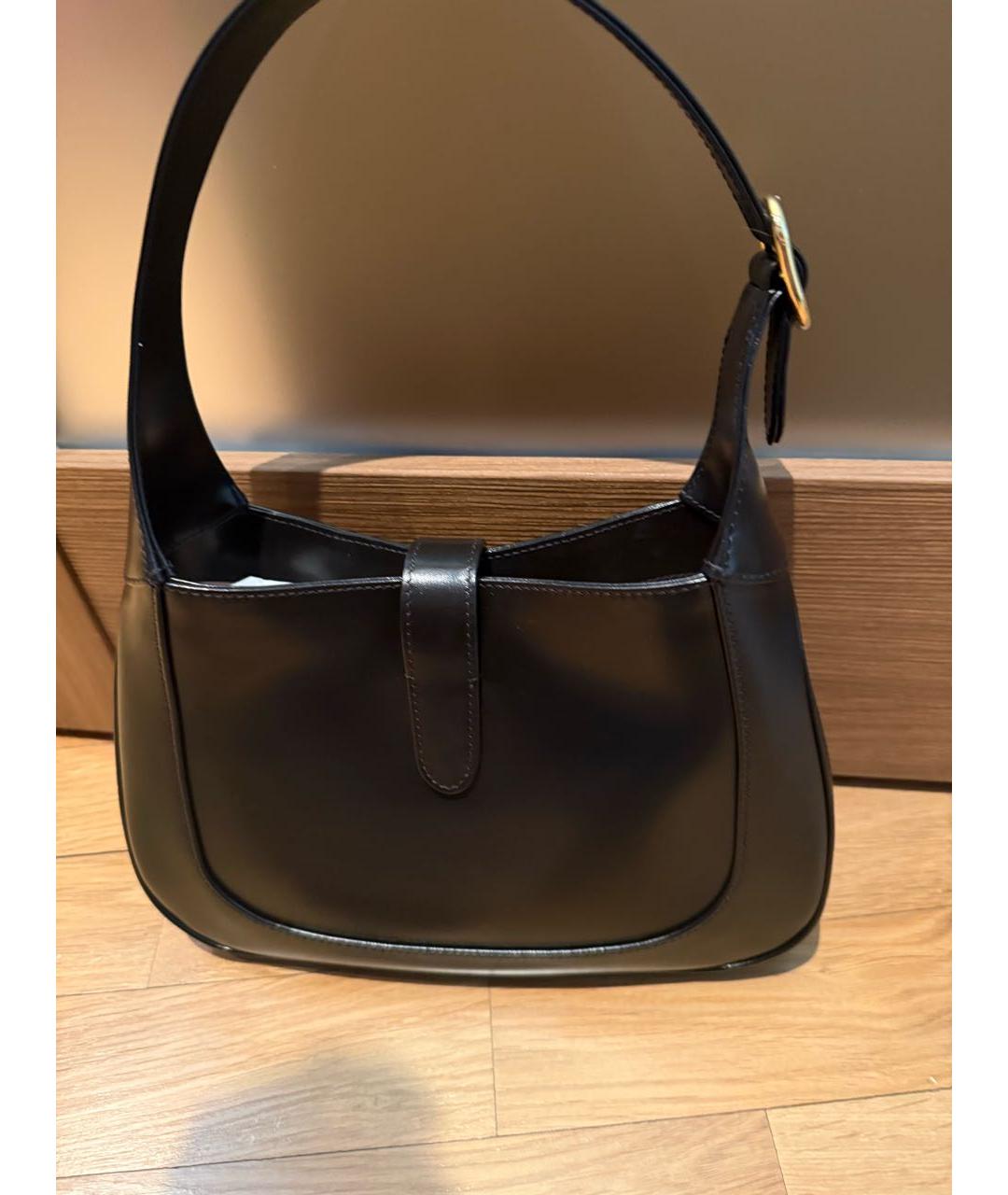 GUCCI Черная сумка через плечо из лакированной кожи, фото 3