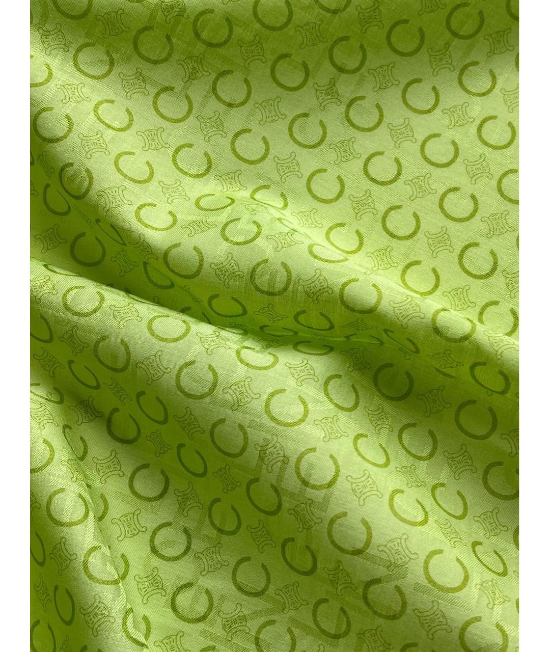 CELINE Зеленый хлопковый платок, фото 5