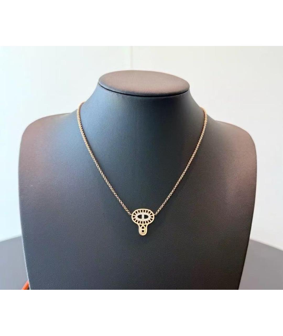 HERMES Золотое колье, фото 4