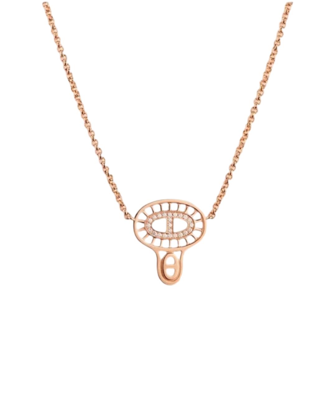 HERMES Золотое колье, фото 5