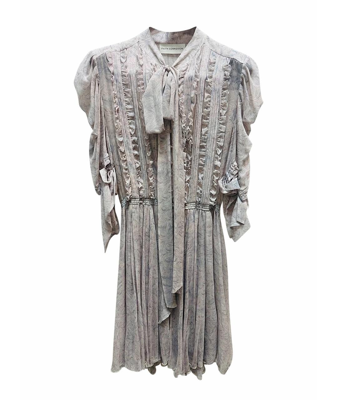 NO/FAITH STUDIOS Фиолетовое шелковое повседневное платье, фото 1