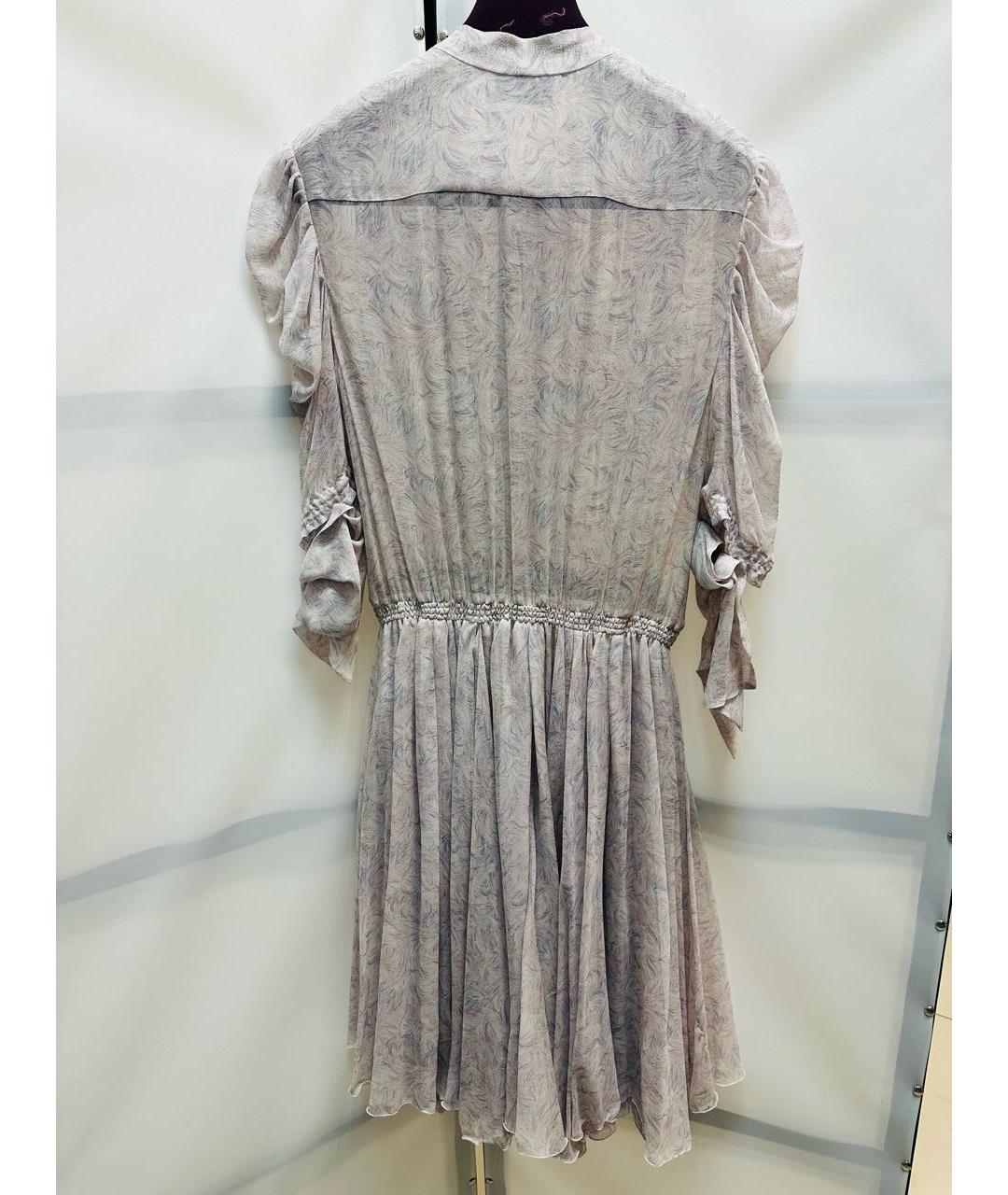 NO/FAITH STUDIOS Фиолетовое шелковое повседневное платье, фото 2