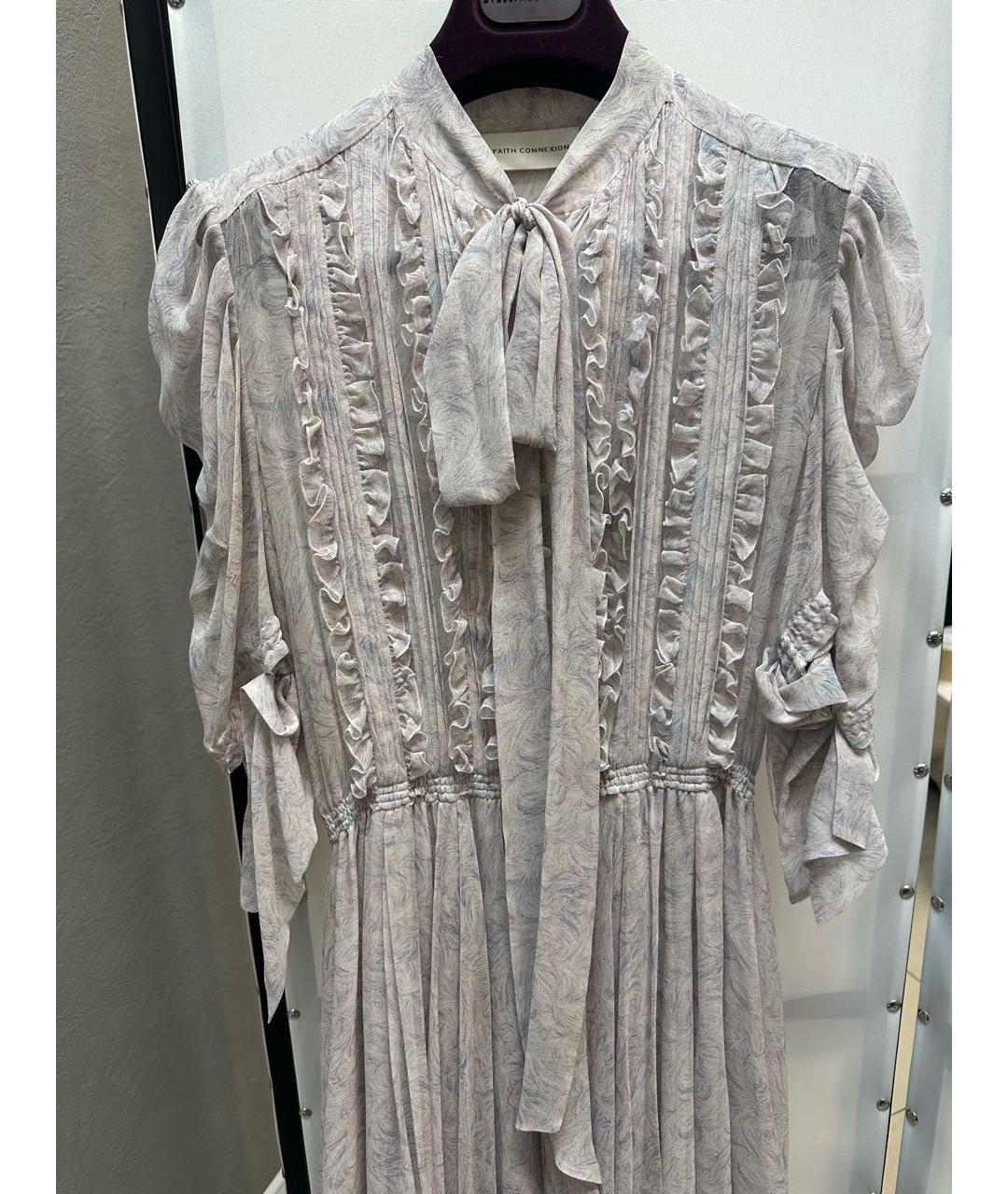 NO/FAITH STUDIOS Фиолетовое шелковое повседневное платье, фото 6