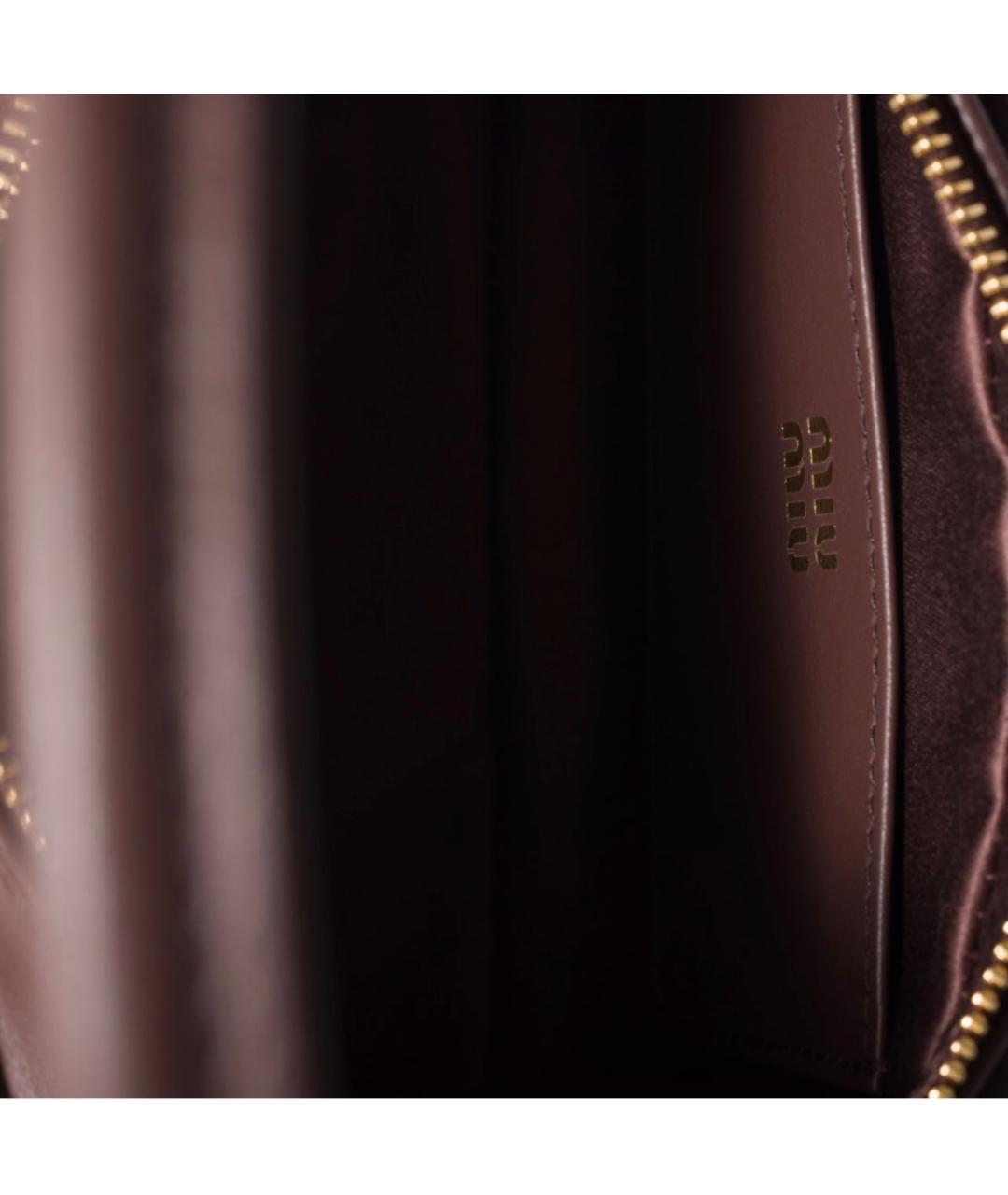 MIU MIU Коричневая кожаная сумка с короткими ручками, фото 4