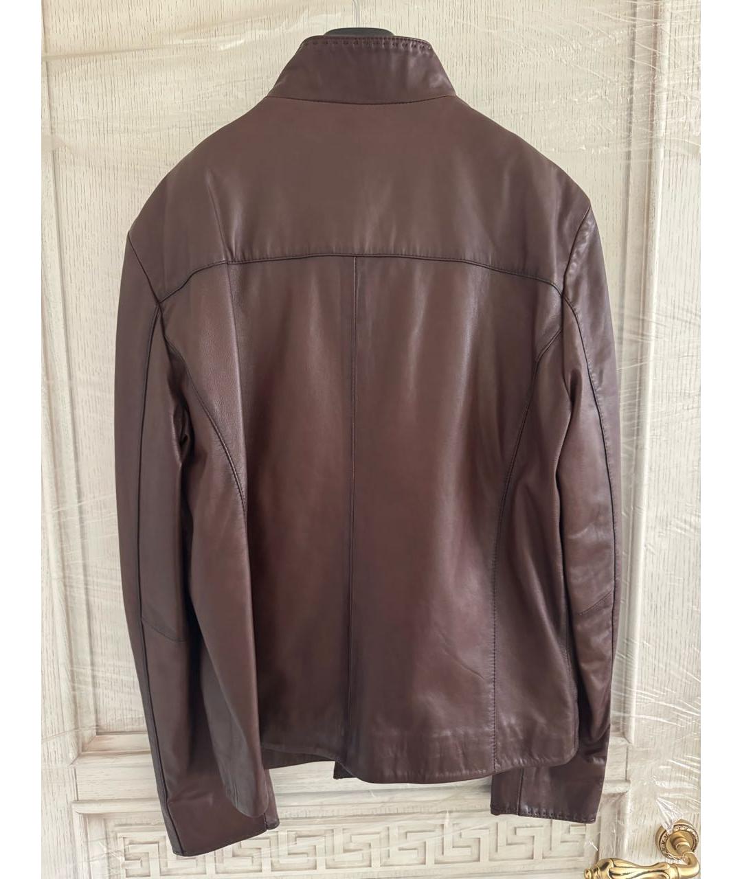 ZILLI Коричневая кожаная куртка, фото 2