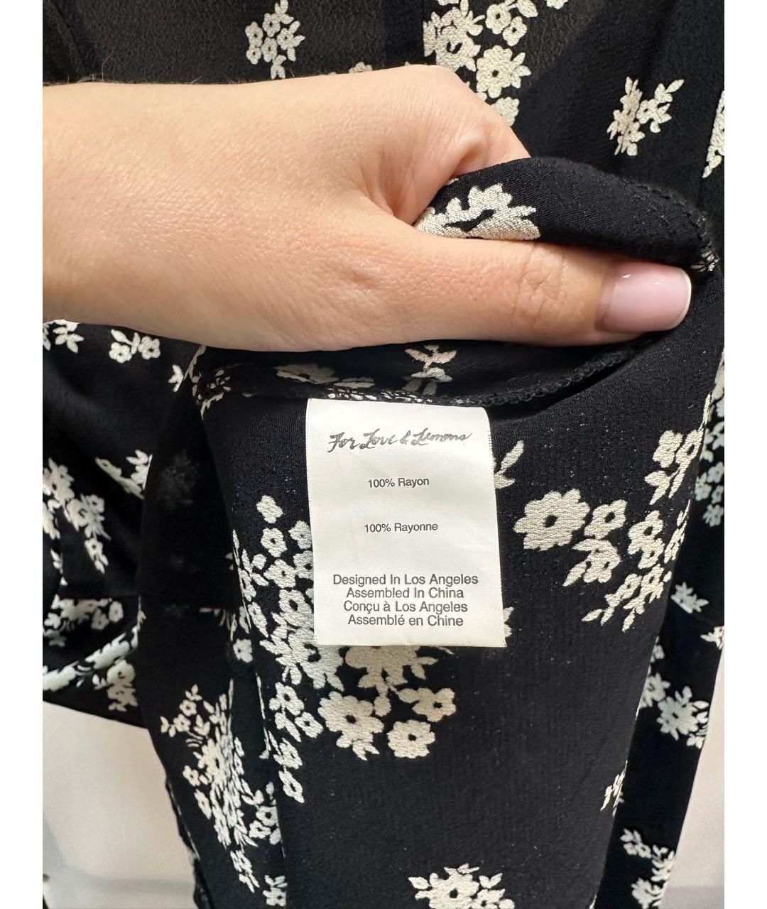 FOR LOVE AND LEMONS Черное повседневное платье, фото 4