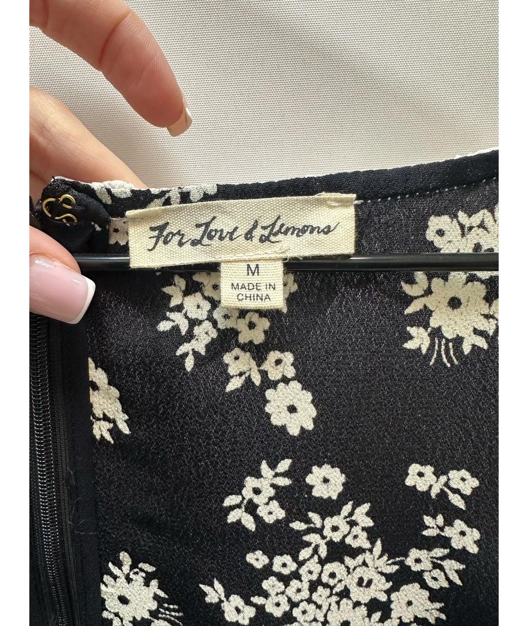 FOR LOVE AND LEMONS Черное повседневное платье, фото 3