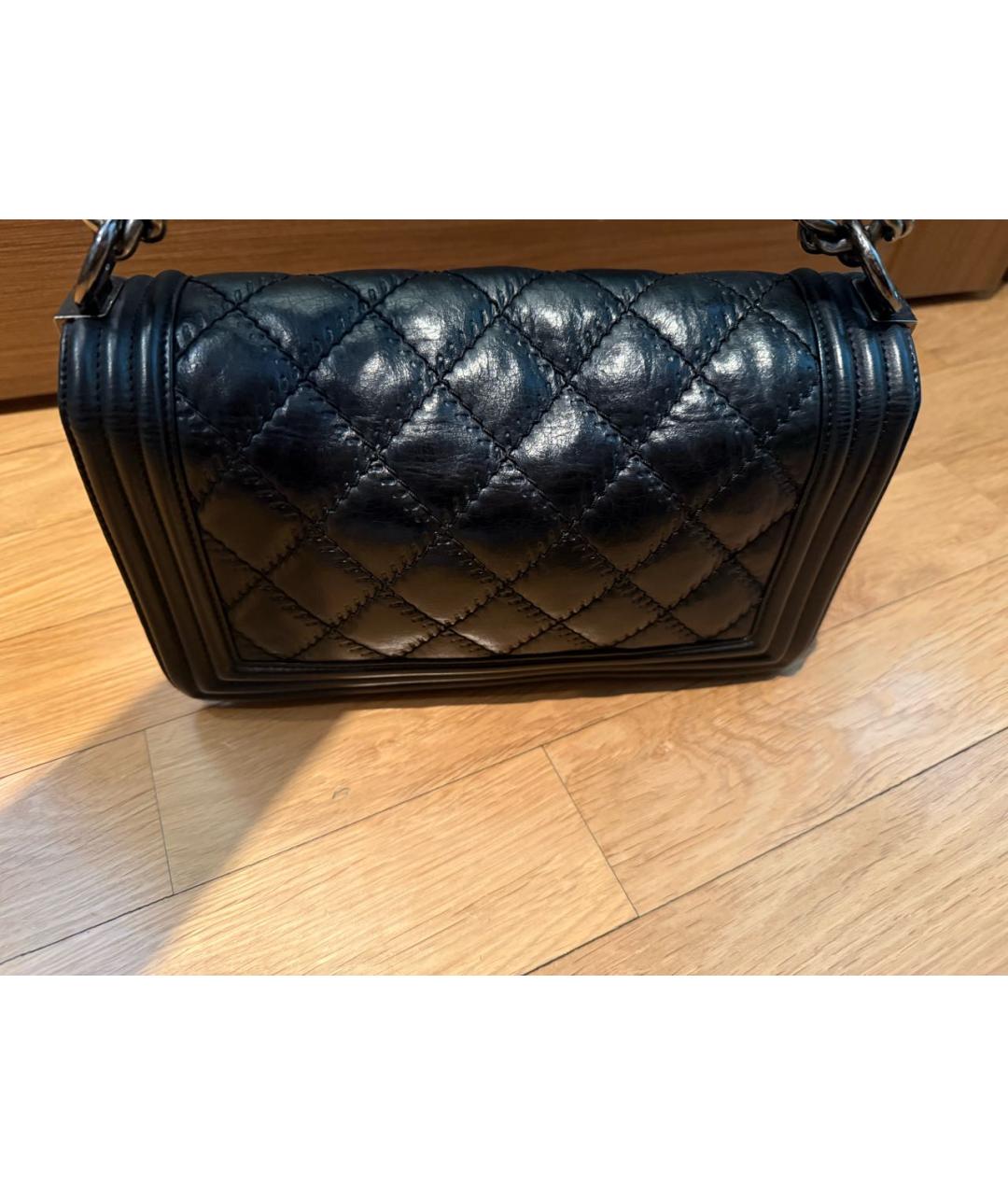 CHANEL Черная кожаная сумка через плечо, фото 3