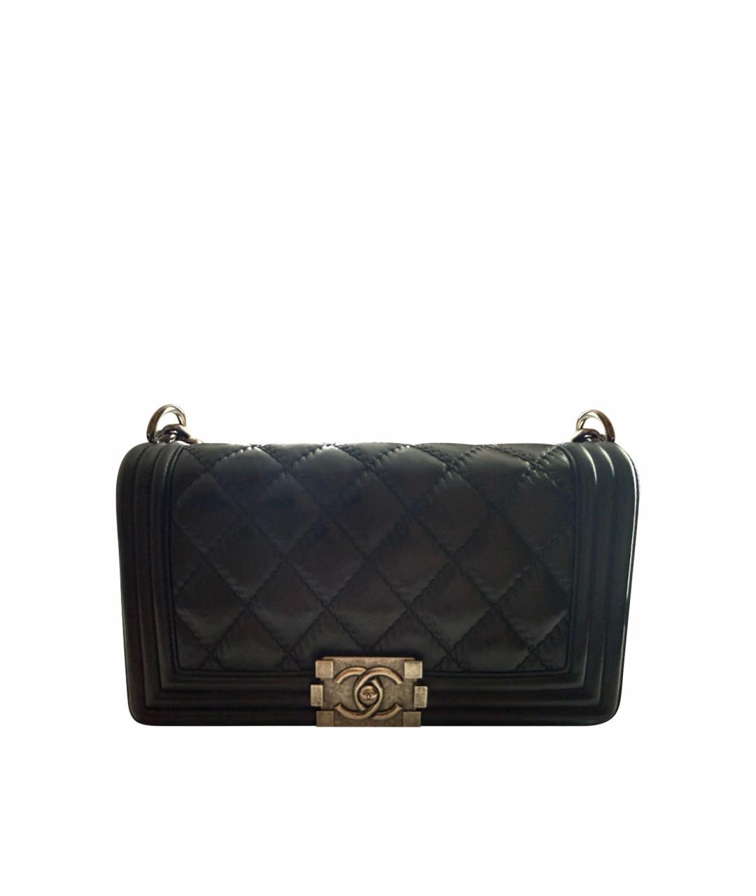 CHANEL Черная кожаная сумка через плечо, фото 1