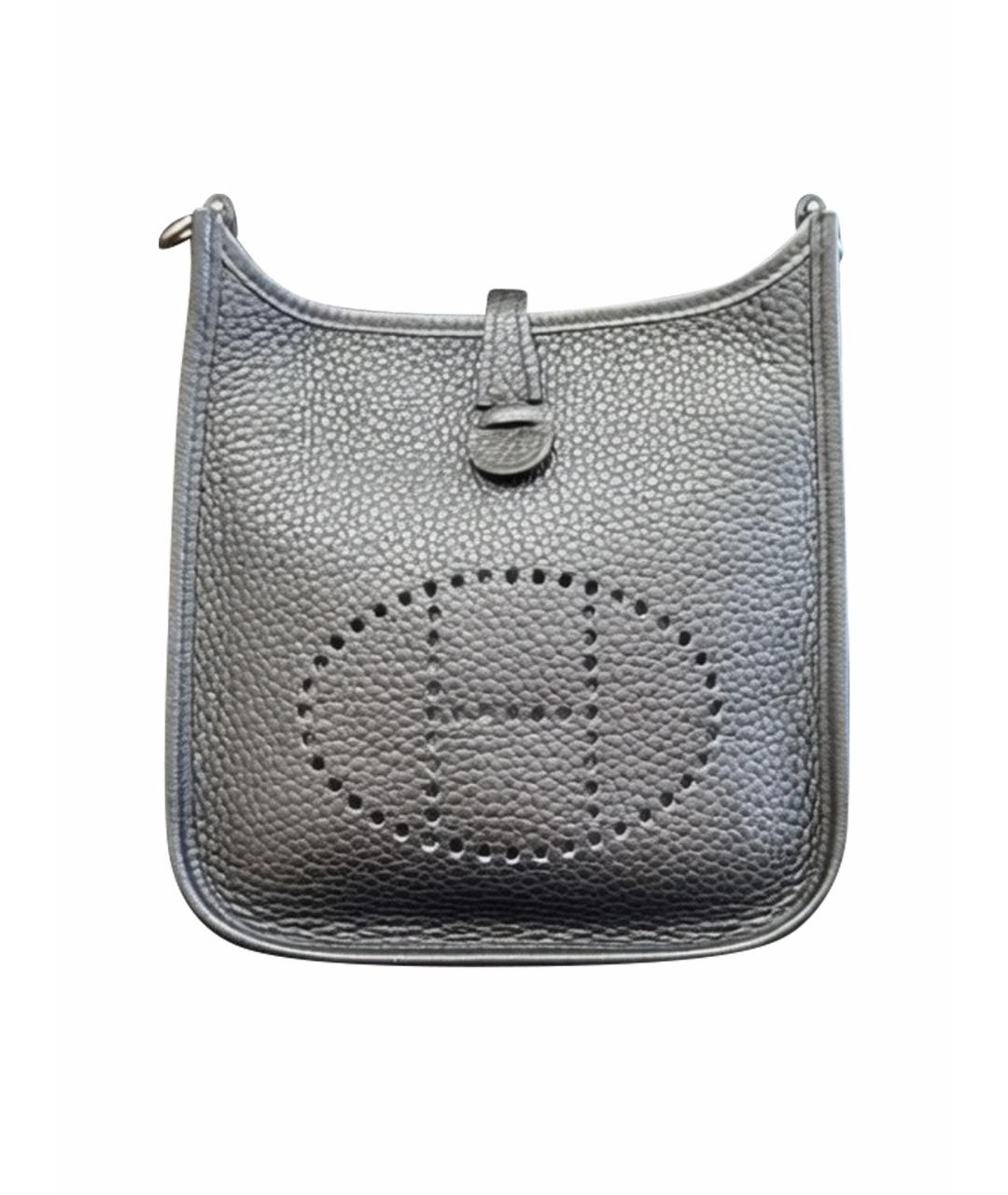 HERMES Черная кожаная сумка через плечо, фото 1