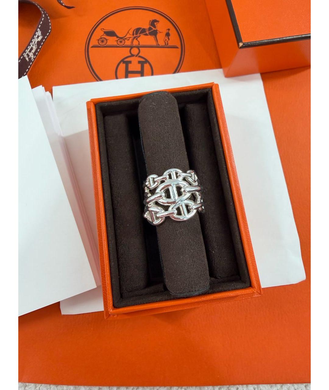 HERMES Серебряное серебряное кольцо, фото 2