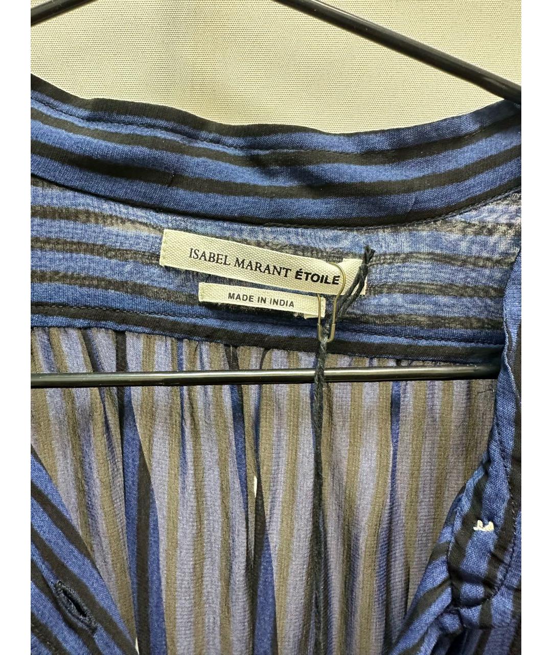 ISABEL MARANT ETOILE Темно-синяя вискозная рубашка, фото 7