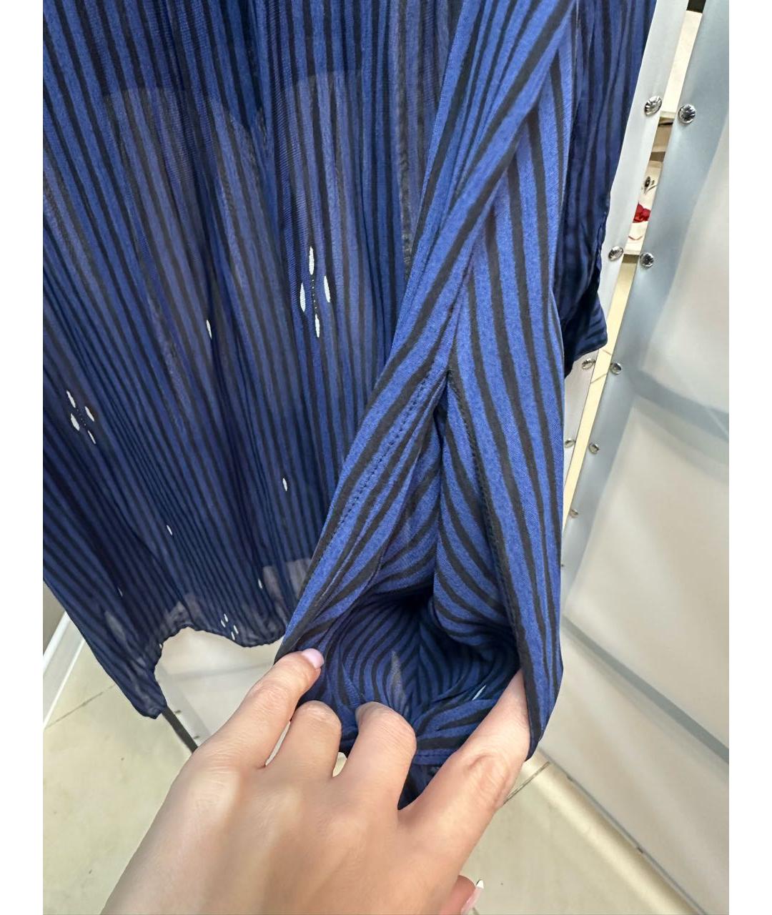 ISABEL MARANT ETOILE Темно-синяя вискозная рубашка, фото 6