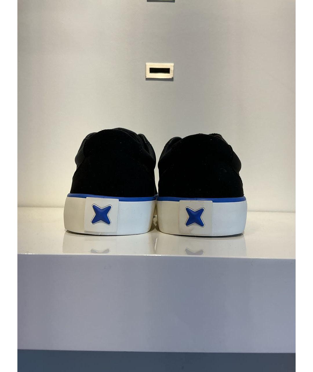 HUGO BOSS Черные текстильные низкие кроссовки / кеды, фото 4