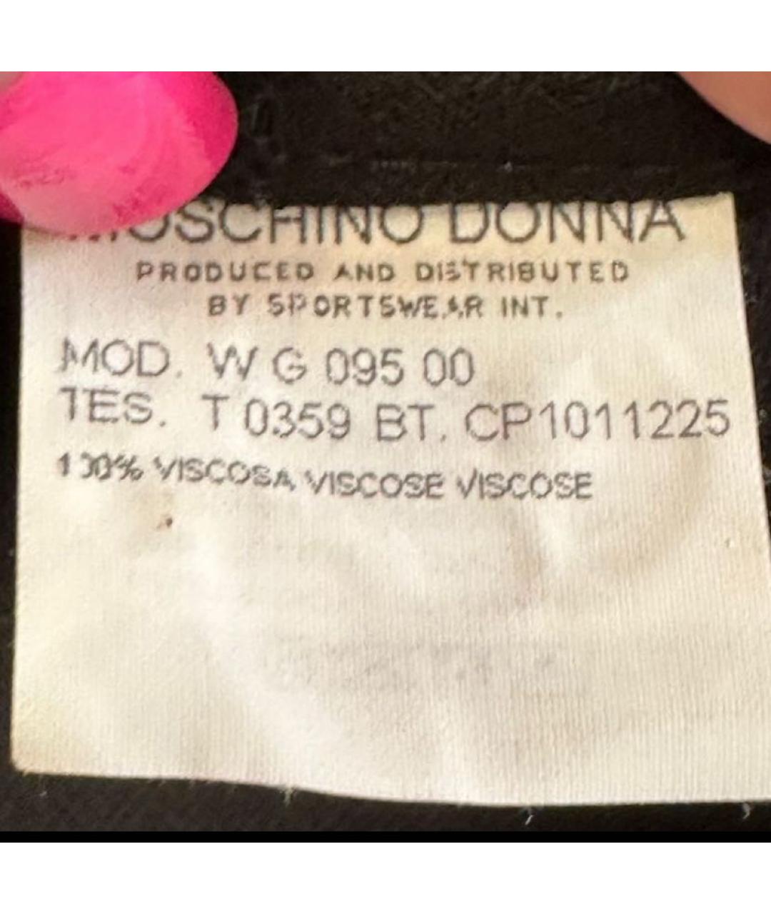 MOSCHINO JEANS Черная вискозная юбка миди, фото 7