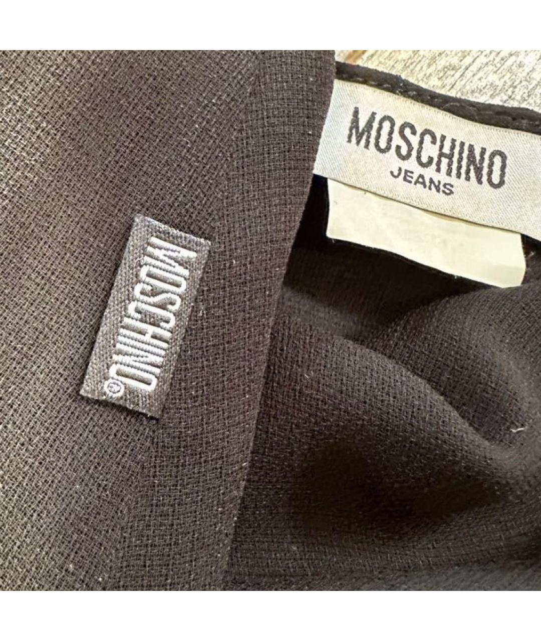 MOSCHINO JEANS Черная вискозная юбка миди, фото 6