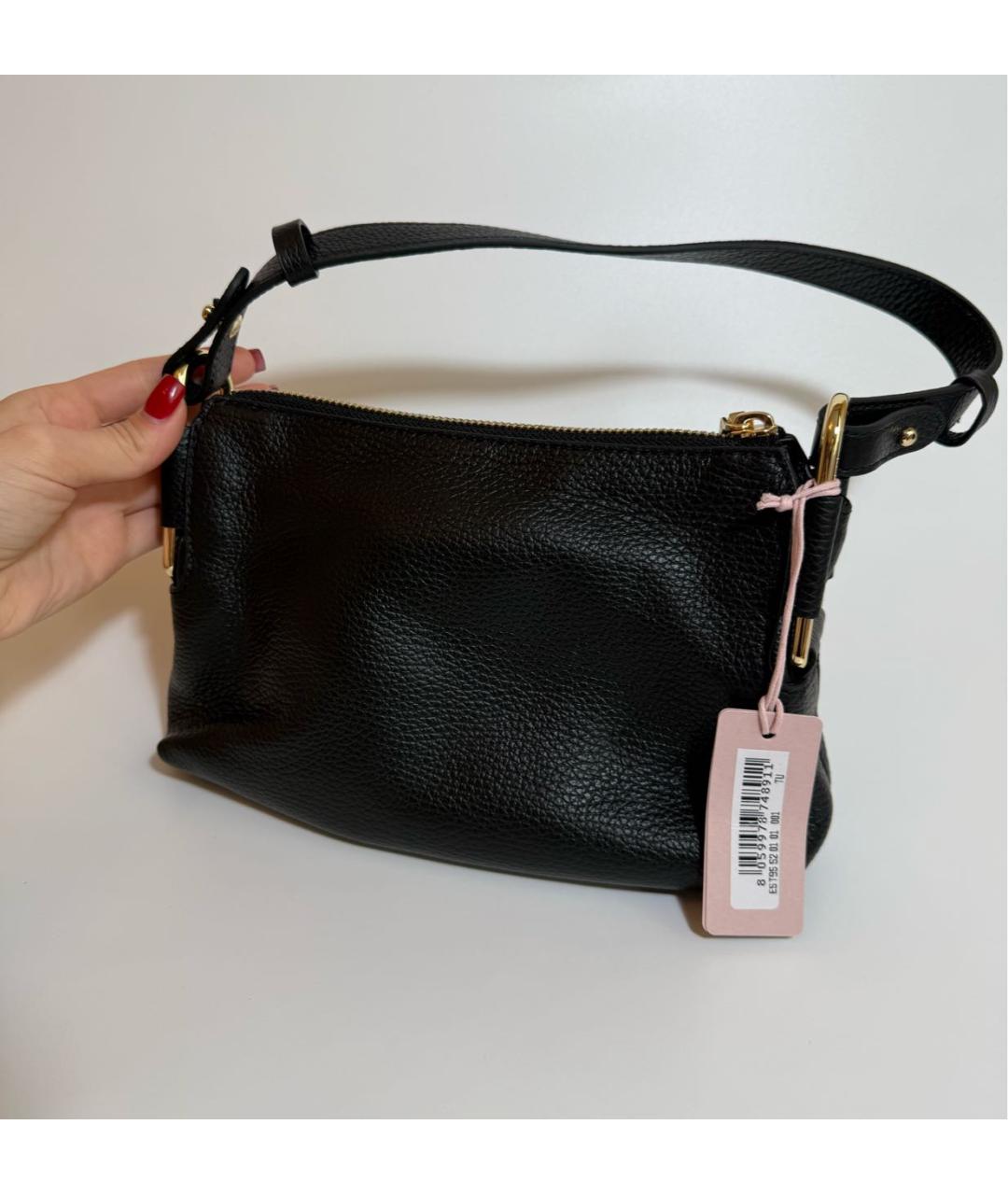 COCCINELLE Черная кожаная сумка через плечо, фото 3