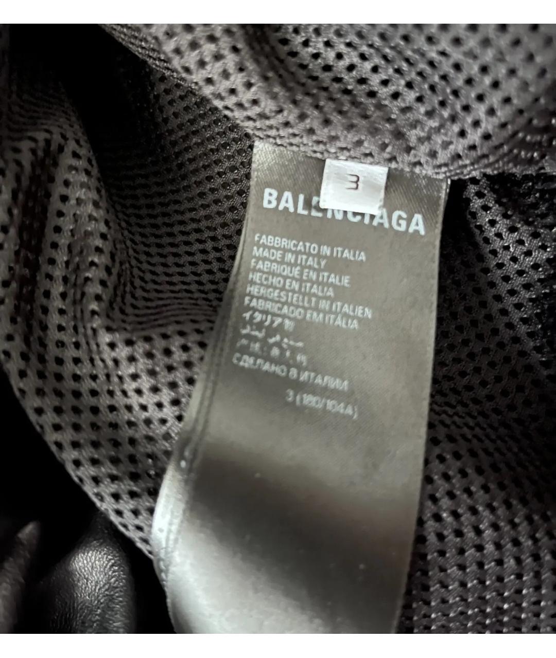 BALENCIAGA Черная кожаная куртка, фото 6