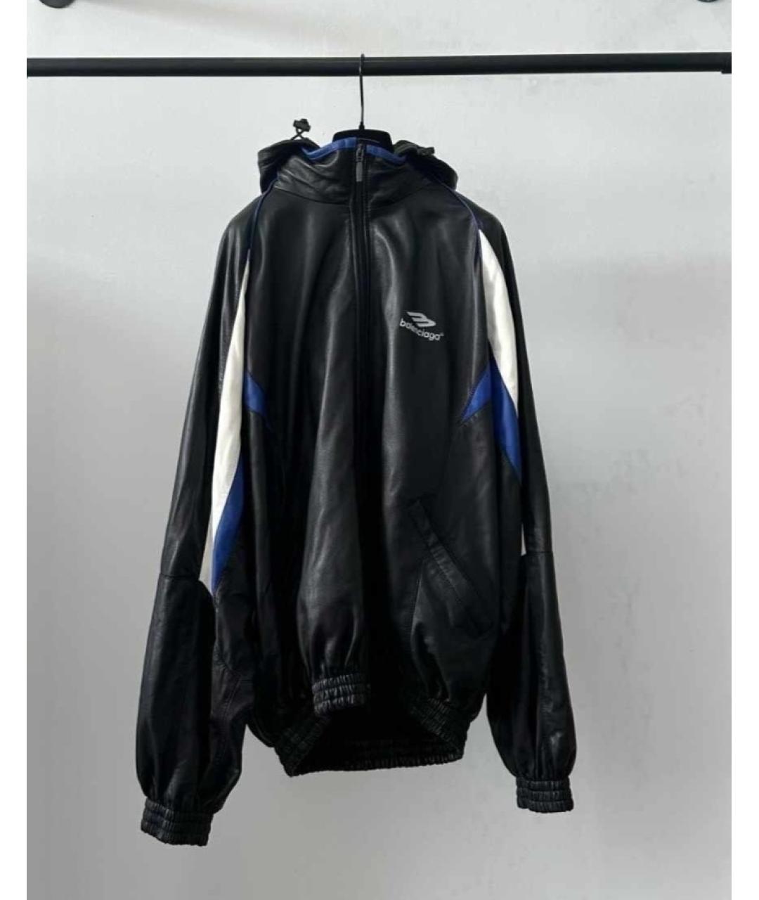 BALENCIAGA Черная кожаная куртка, фото 9