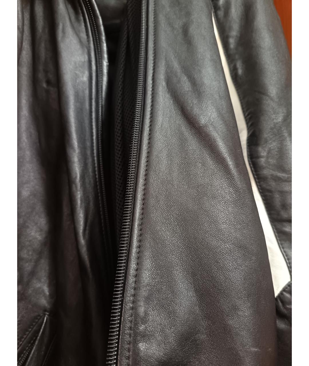 BALENCIAGA Черная кожаная куртка, фото 4