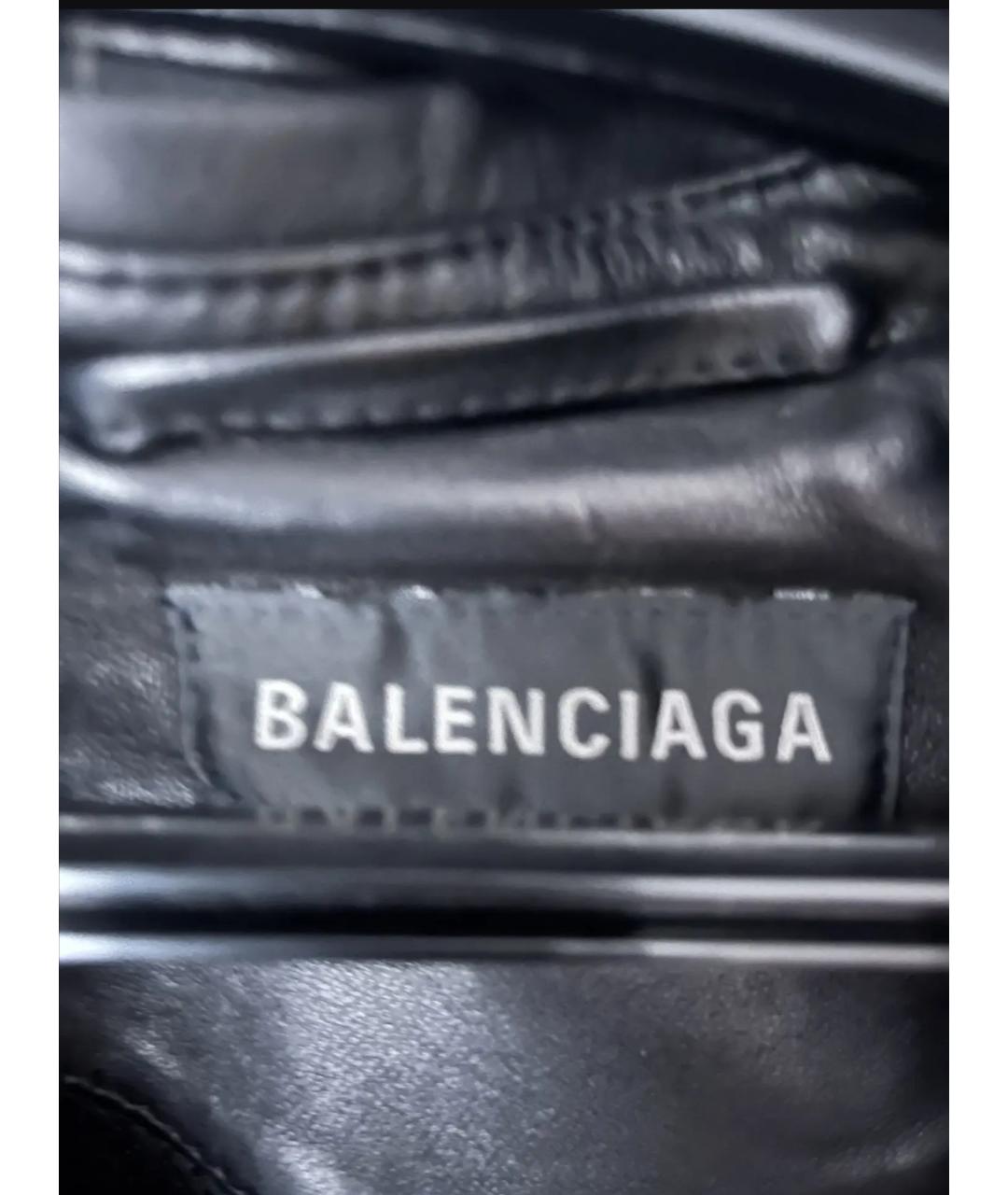 BALENCIAGA Черная кожаная куртка, фото 3