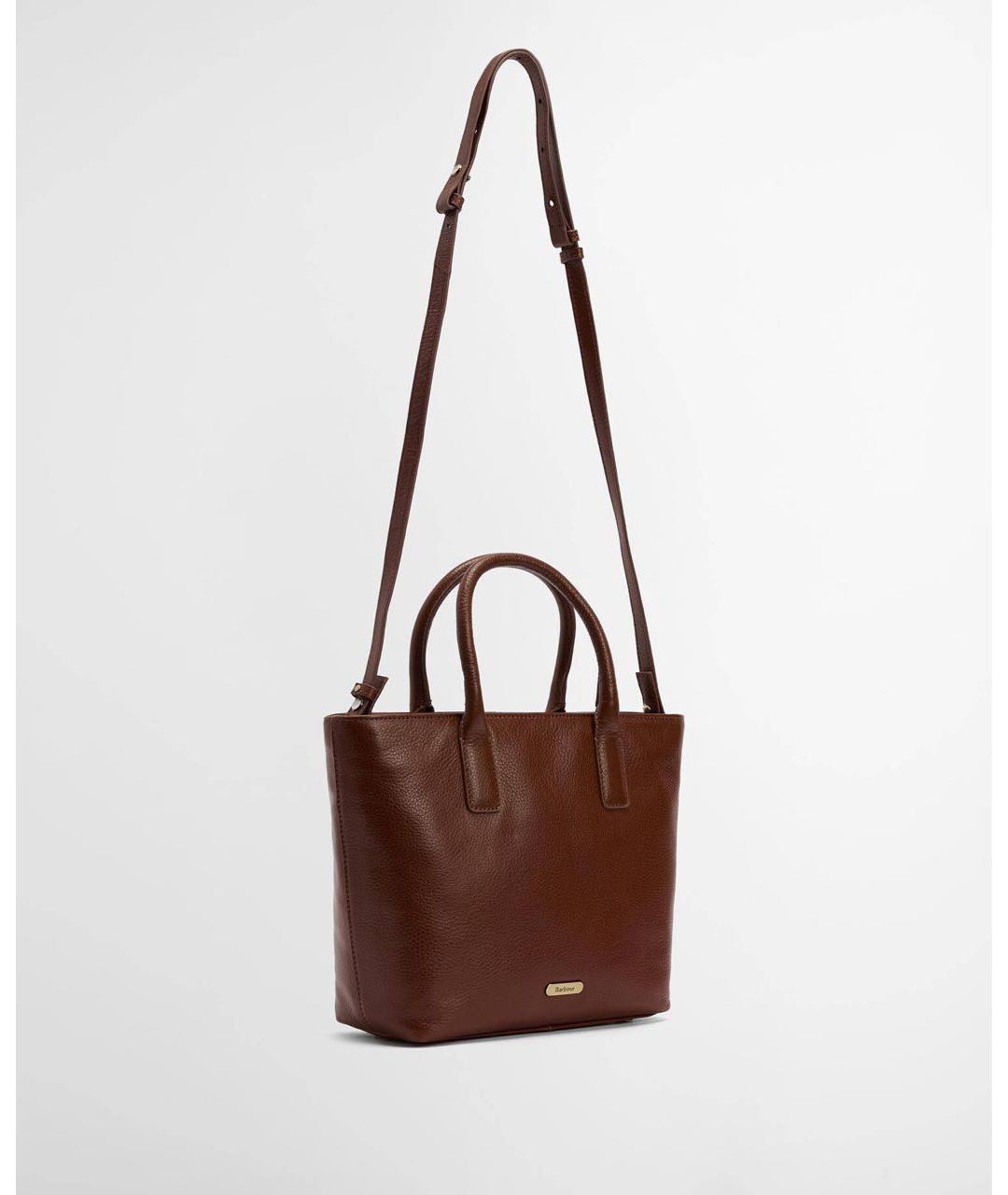 BARBOUR Коричневая кожаная сумка через плечо, фото 3
