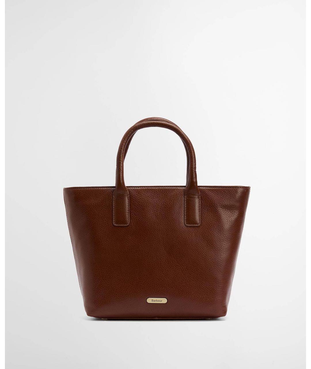 BARBOUR Коричневая кожаная сумка через плечо, фото 5