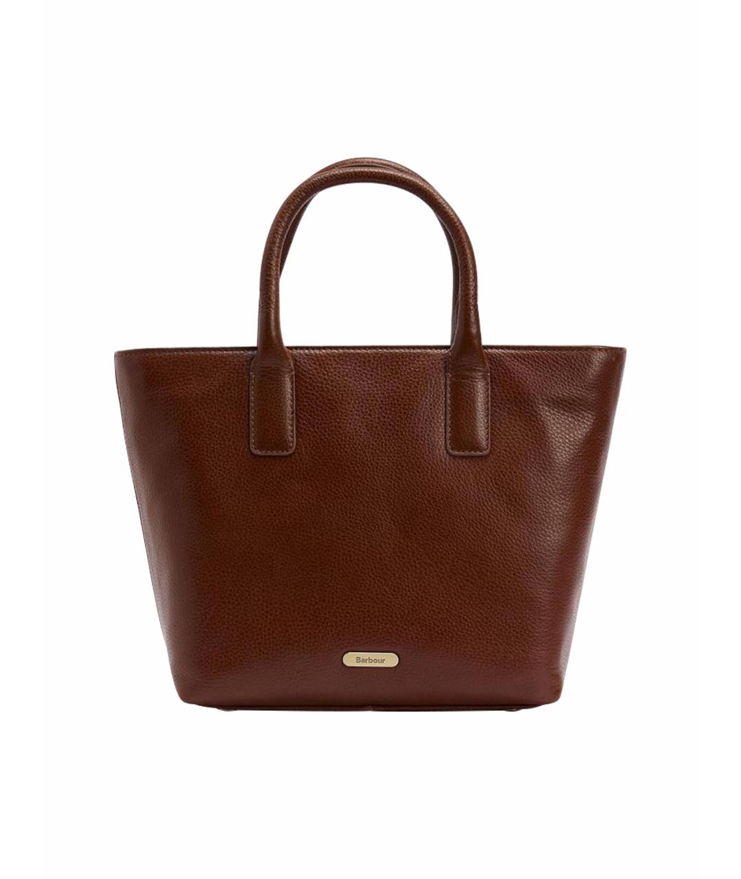 BARBOUR Коричневая кожаная сумка через плечо, фото 1