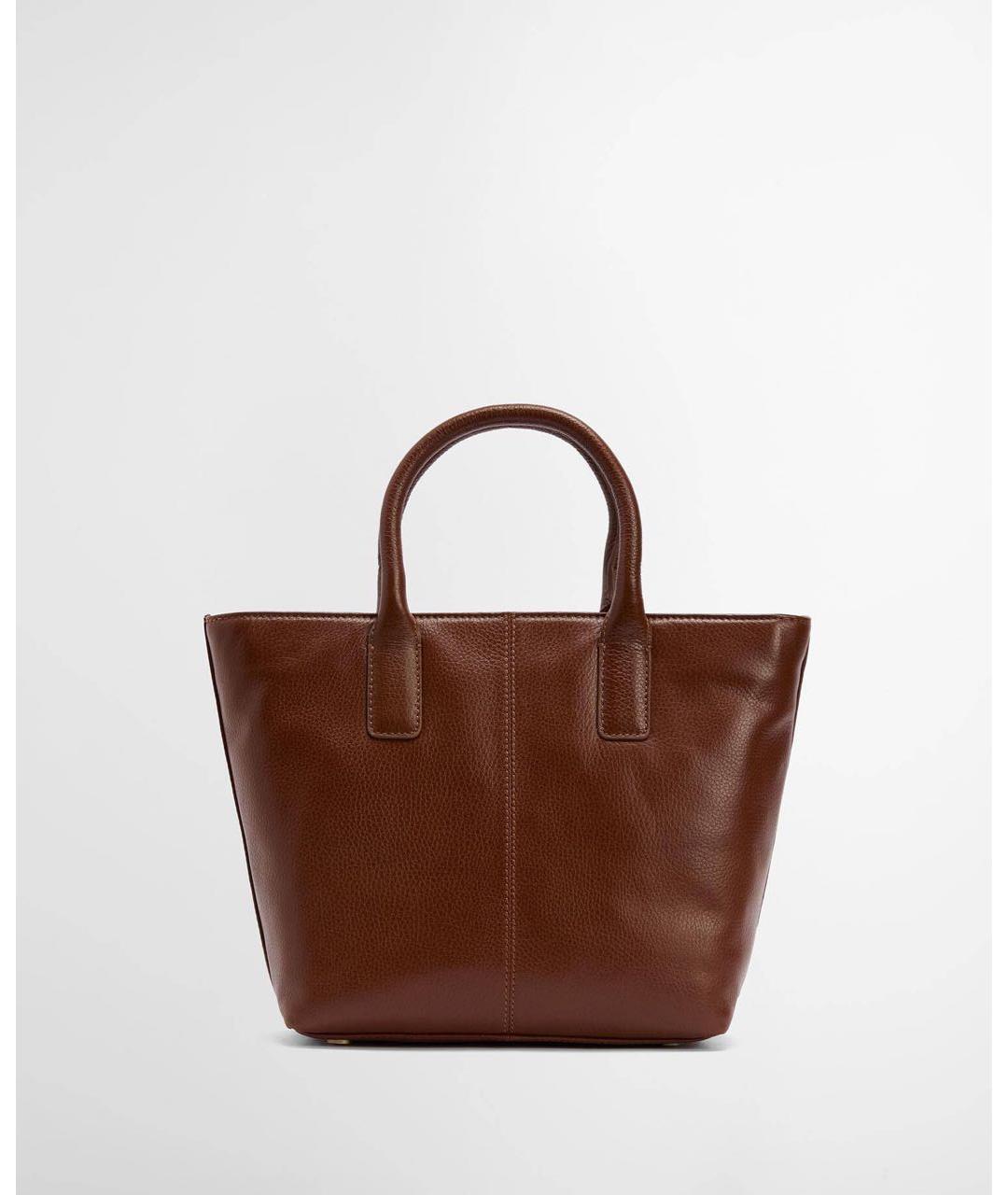 BARBOUR Коричневая кожаная сумка через плечо, фото 2