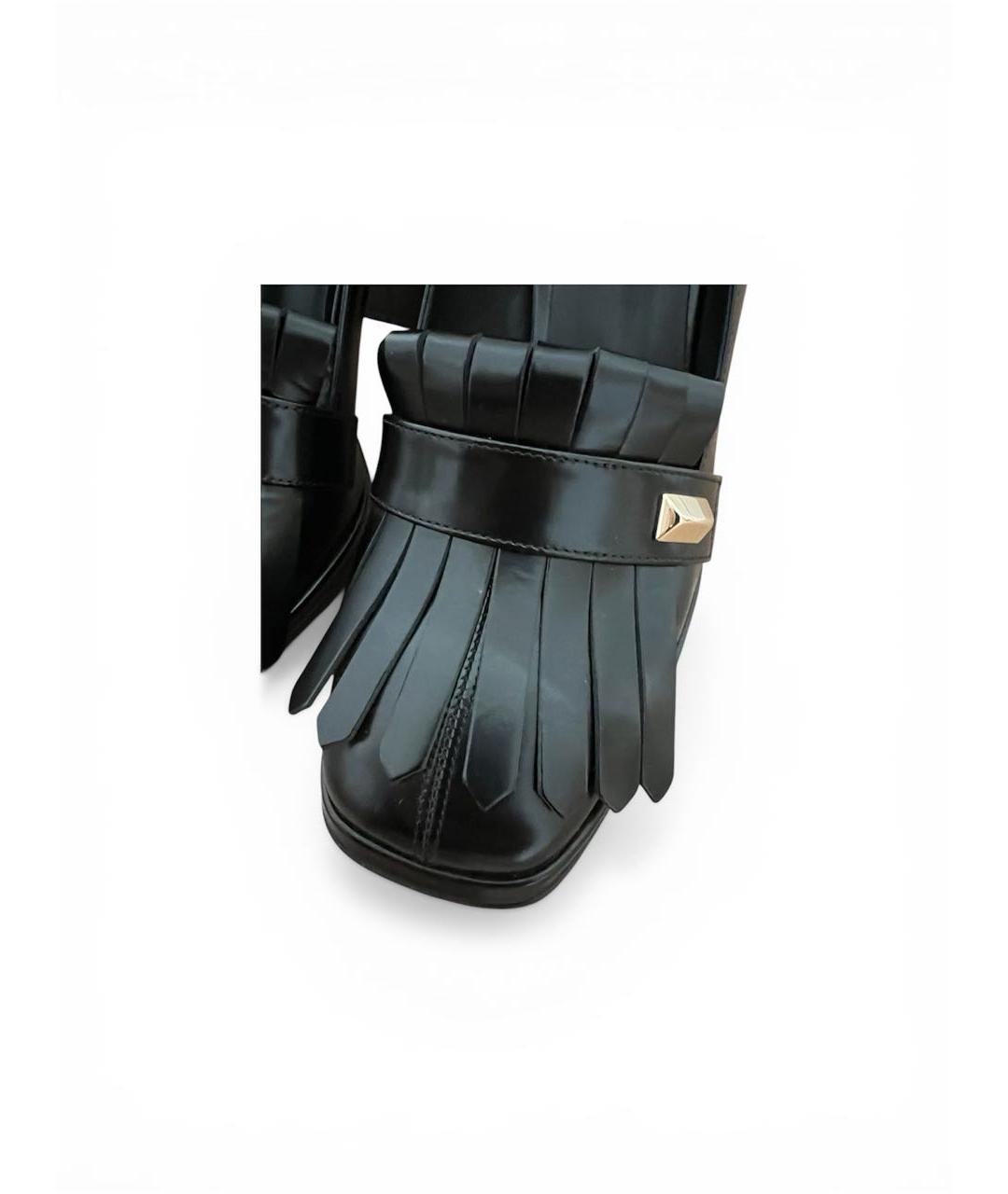 MAX MARA Черные кожаные туфли, фото 5