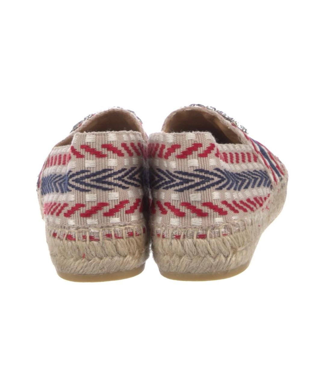 MIU MIU Бежевые текстильные эспадрильи, фото 4