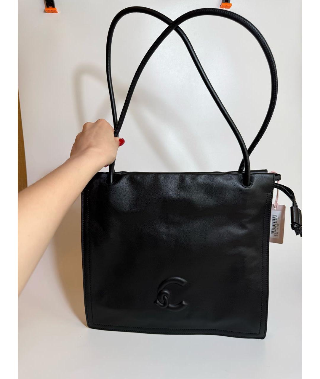 COCCINELLE Черная кожаная сумка с короткими ручками, фото 7