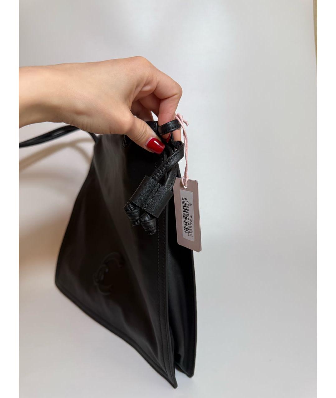 COCCINELLE Черная кожаная сумка с короткими ручками, фото 2