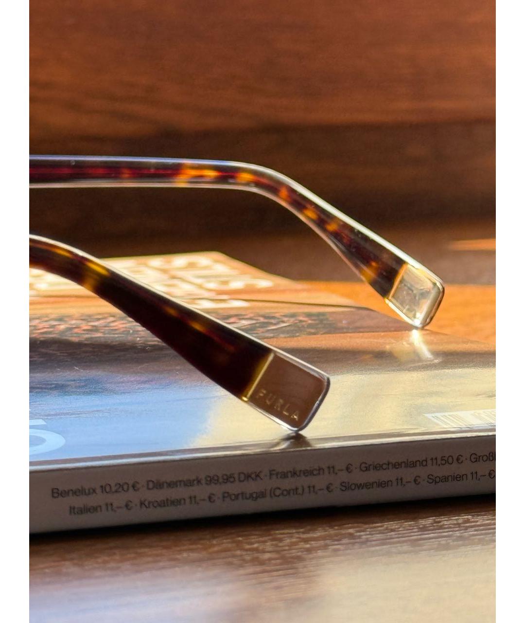 FURLA Коричневые солнцезащитные очки, фото 5
