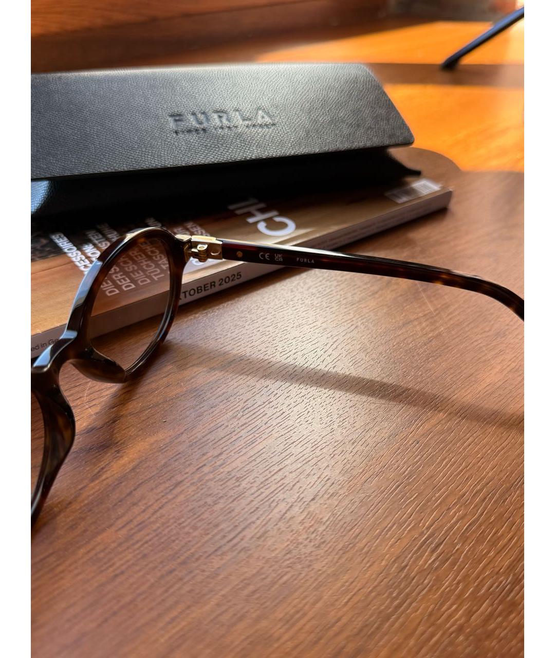 FURLA Коричневые солнцезащитные очки, фото 7