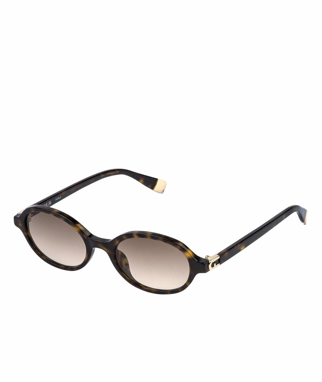FURLA Коричневые солнцезащитные очки, фото 1