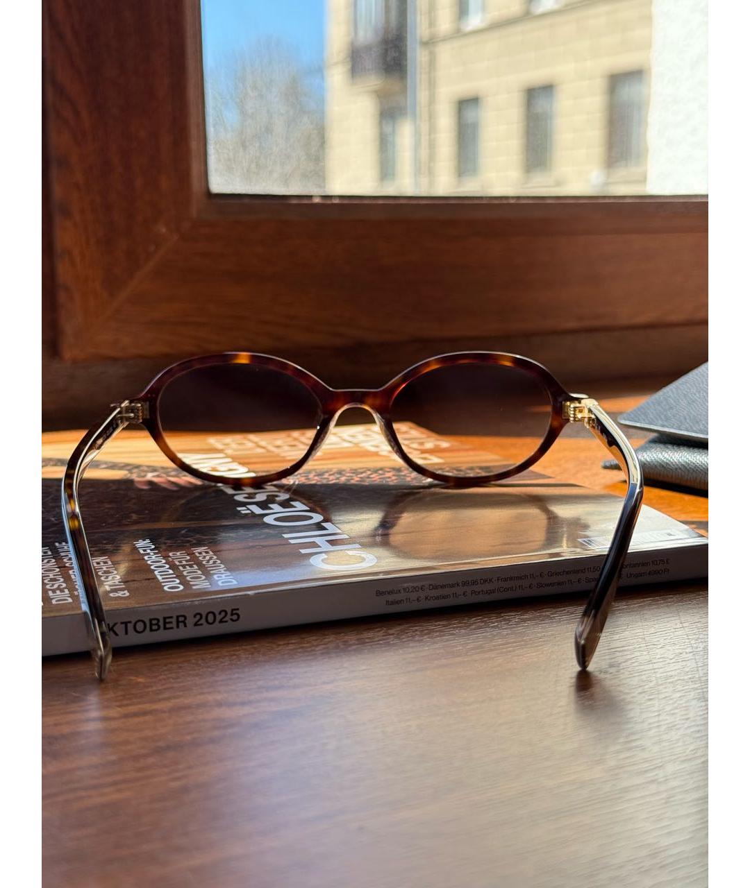 FURLA Коричневые солнцезащитные очки, фото 4
