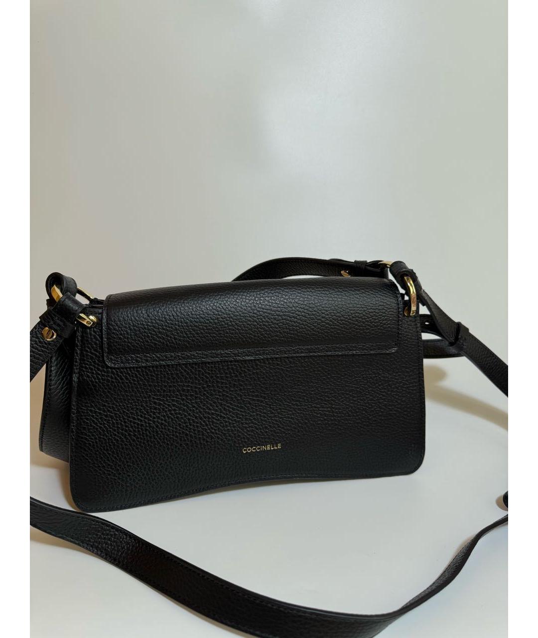 COCCINELLE Черная кожаная сумка через плечо, фото 3