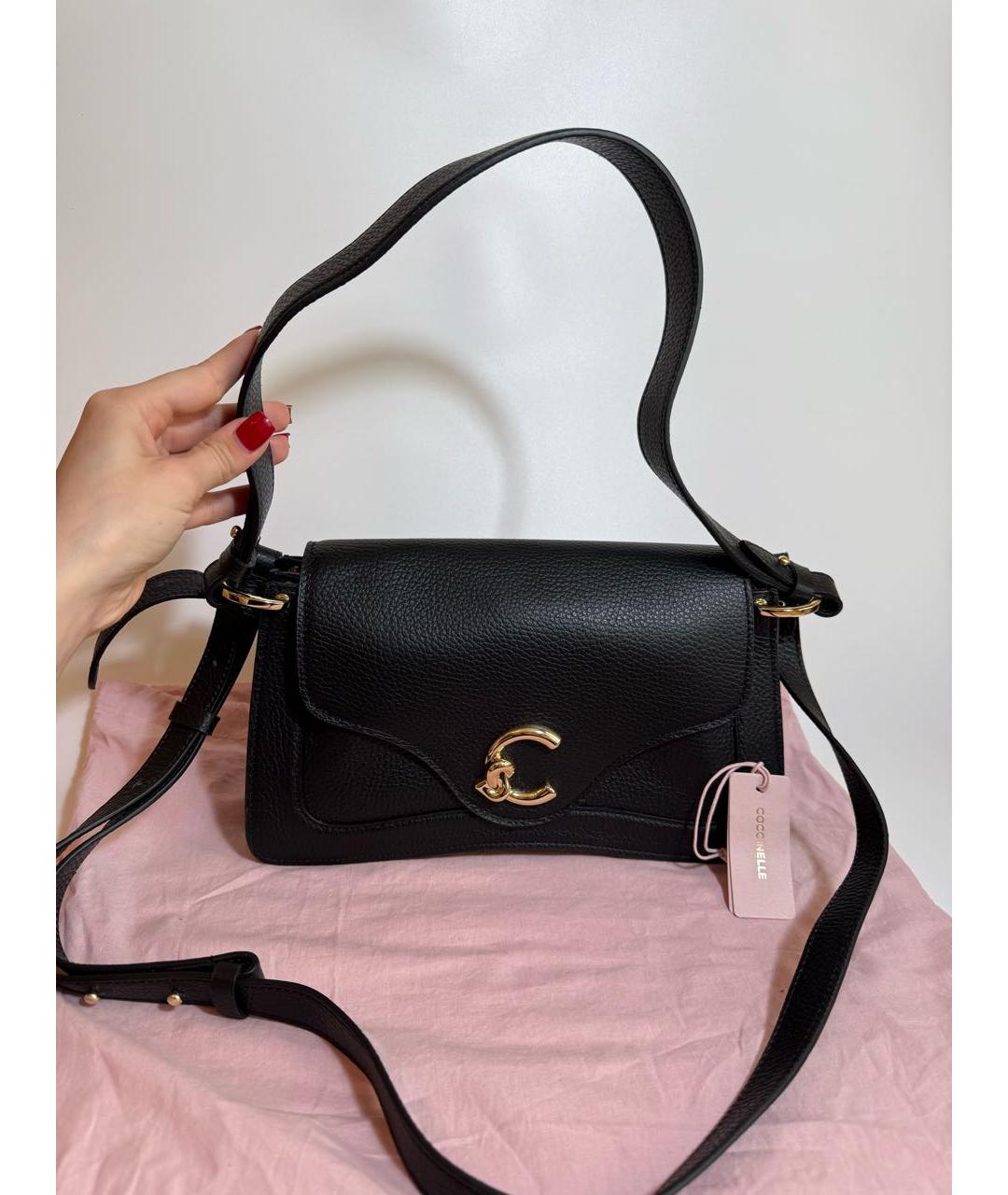 COCCINELLE Черная кожаная сумка через плечо, фото 6