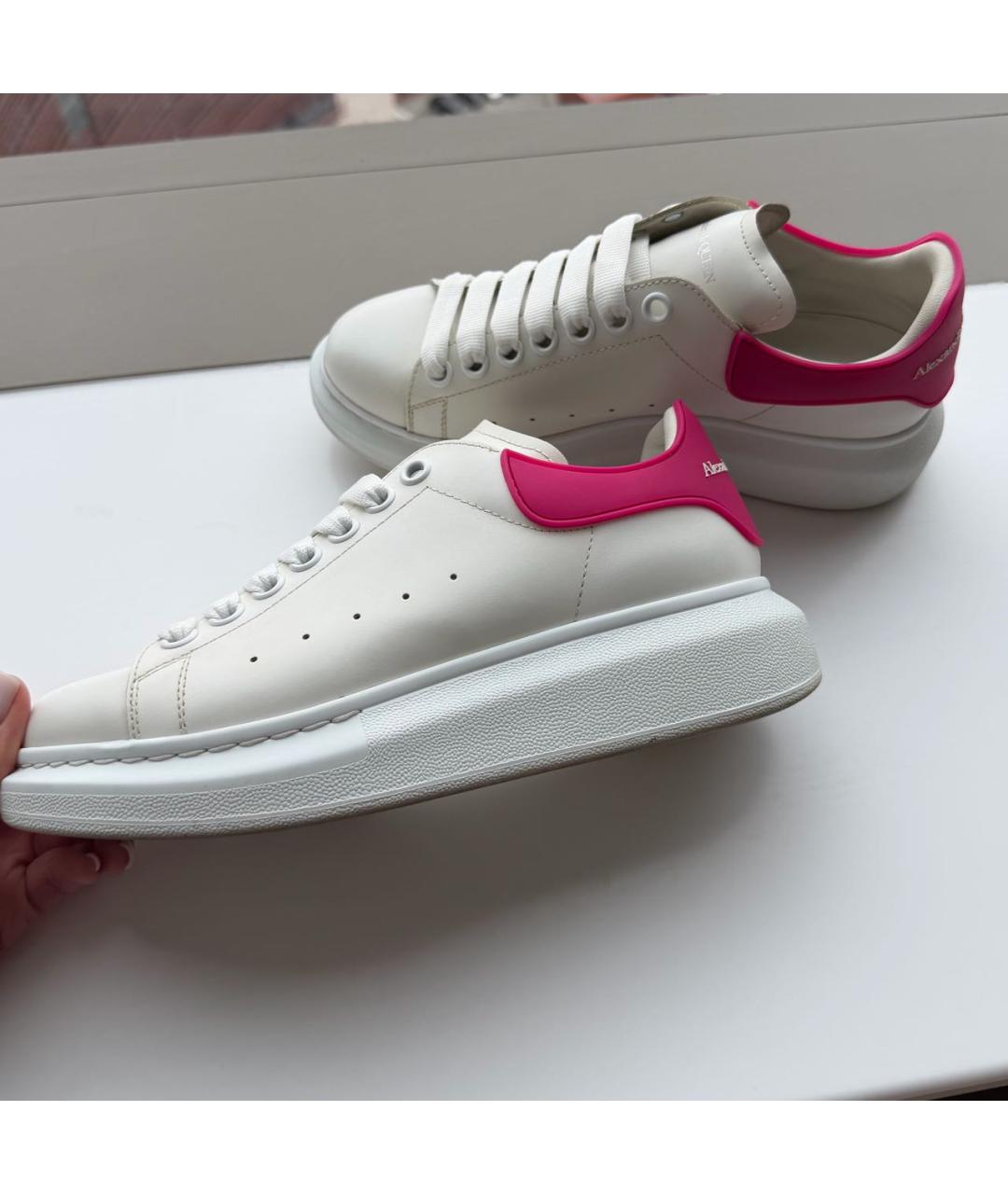 ALEXANDER MCQUEEN Белые кожаные кроссовки, фото 5